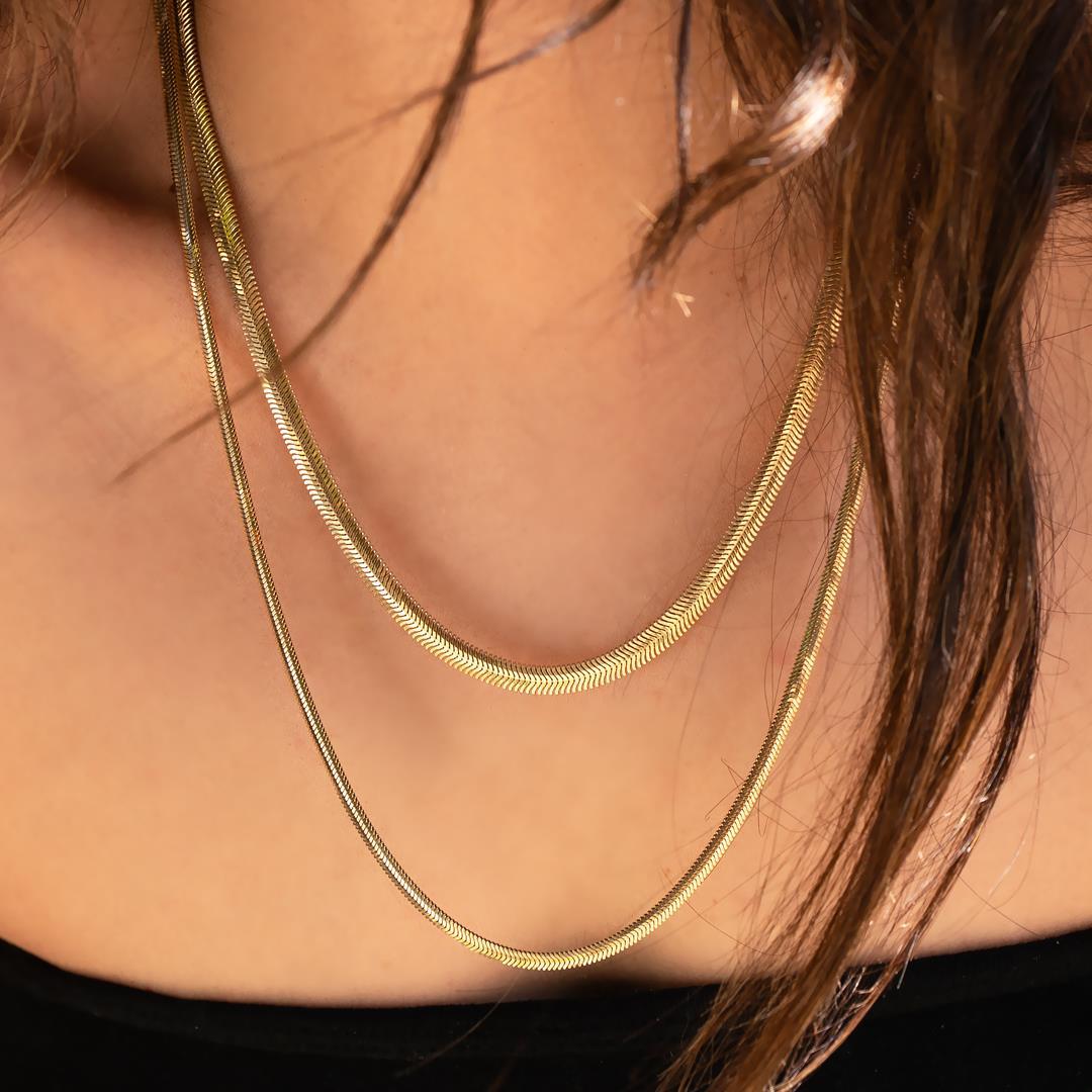 14 Ayar Balıksırtı Altın Zincir 2.5 Mm