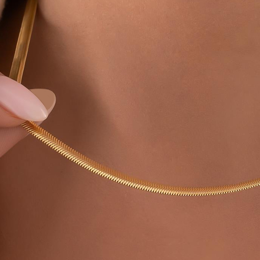 14 Ayar Balıksırtı Altın Zincir 3,5 Mm
