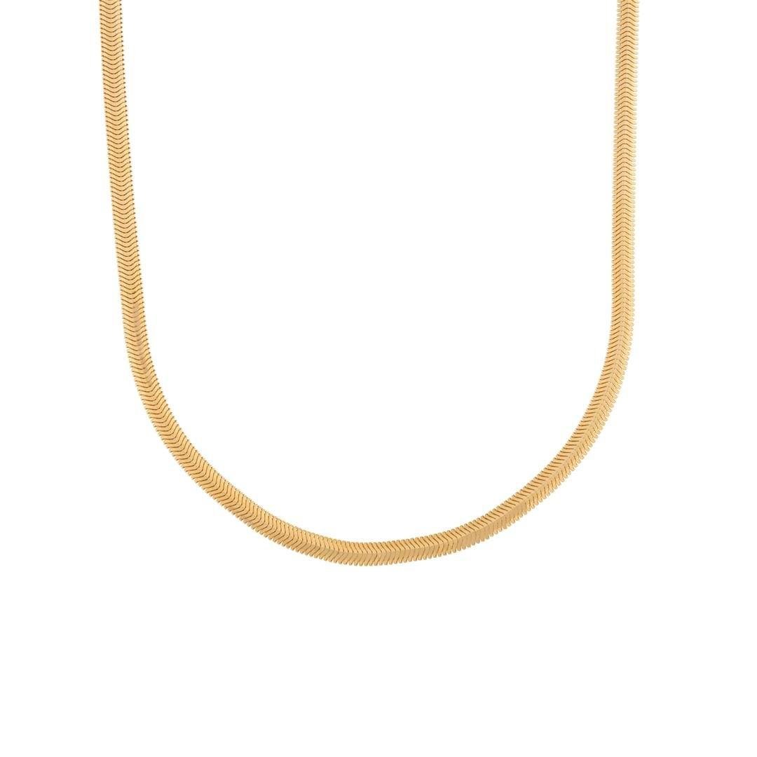 14 Ayar Balıksırtı Altın Zincir 4Mm