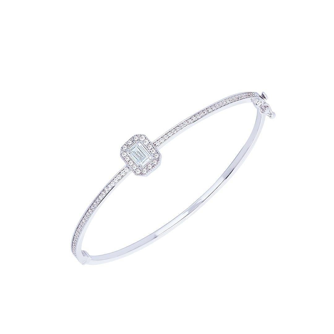 14 Ayar Beyaz Altın Baget Kelepçe