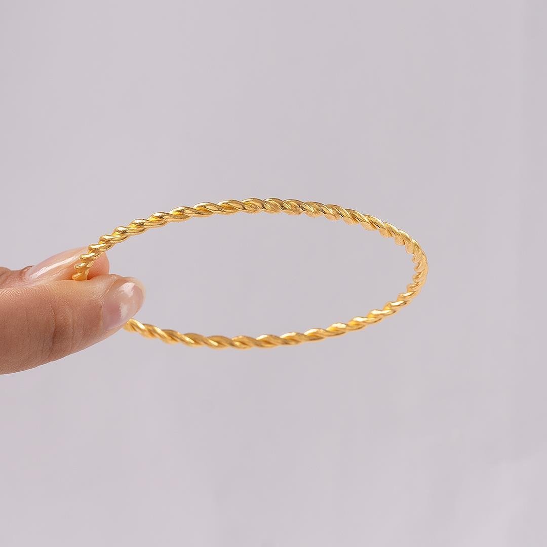 12 Gram Düz İkili Burma Bilezik 22 Ayar