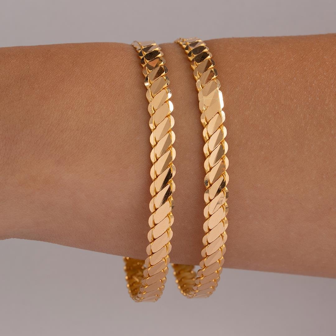 2 Ad X 25 Gram (Gr) 3Lü Burma Bilezik 22 Ayar Yatırımlık İşçiliksiz