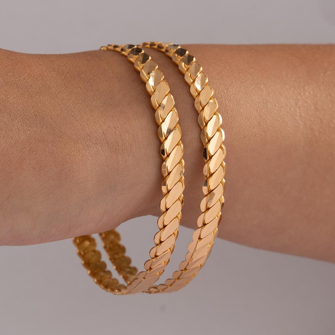 2 Ad X 30 Gram (Gr) 3Lü Burma Bilezik 22 Ayar Yatırımlık İşçiliksiz