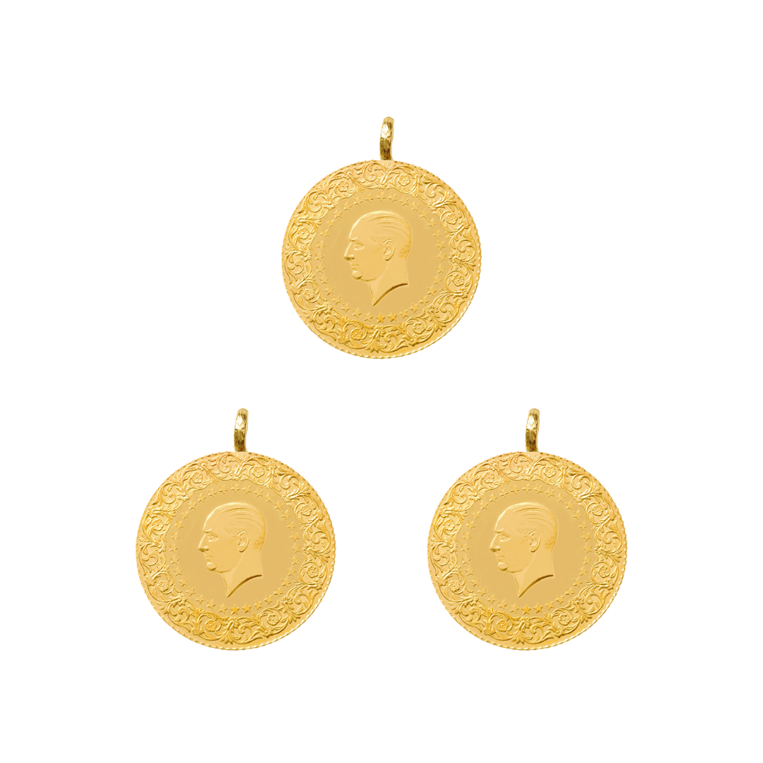 3 Adet Yeni Tarihli Çeyrek Altın 