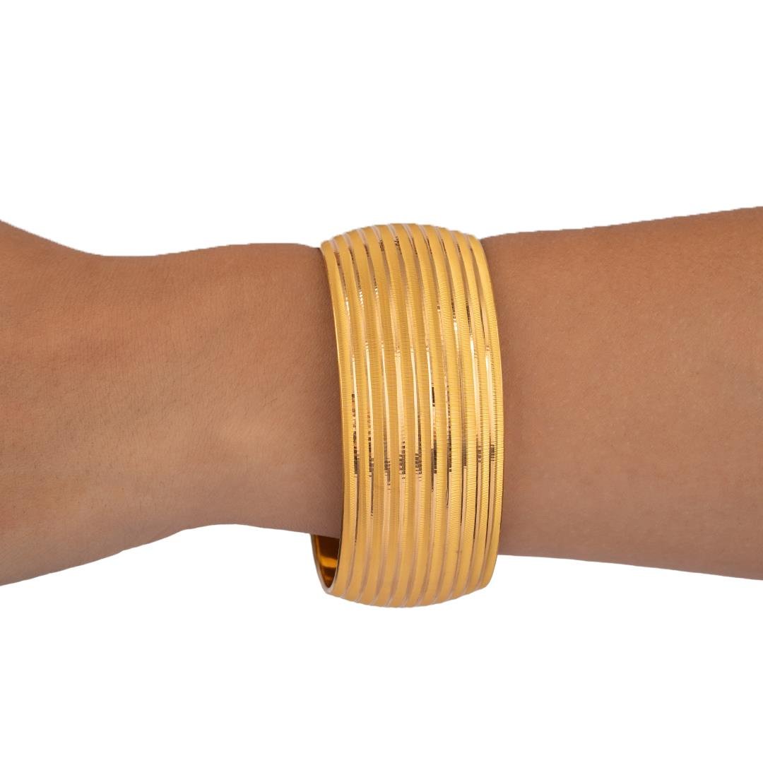 35 Gram (Gr) 40Mm Şerit Model Mega Bilezik 22 Ayar Yatırımlık İşçiliksiz