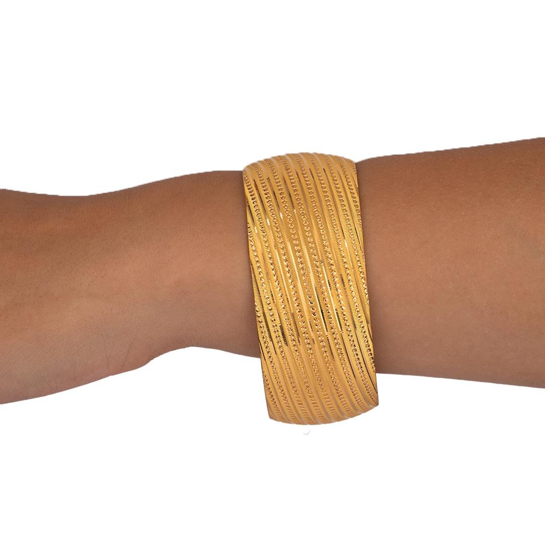 40 Gram (Gr) 40Mm Nokta Parlak Model Mega Bilezik 22 Ayar Yatırımlık İşçiliksiz