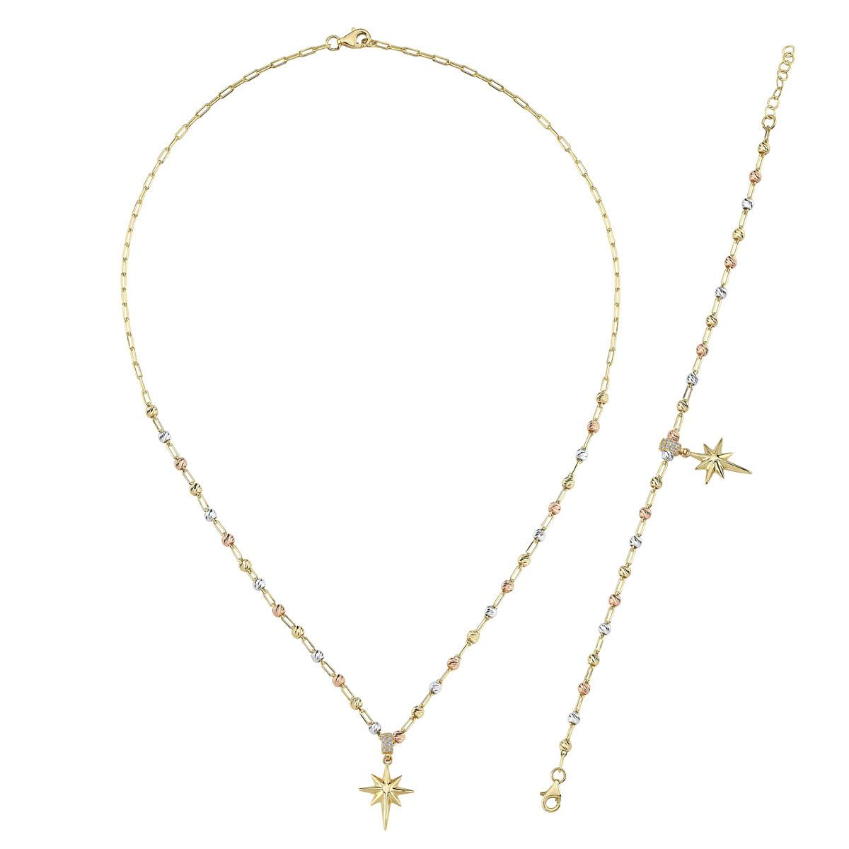 Kuzey Yıldızı Uçlu Altın Dorikalı Set