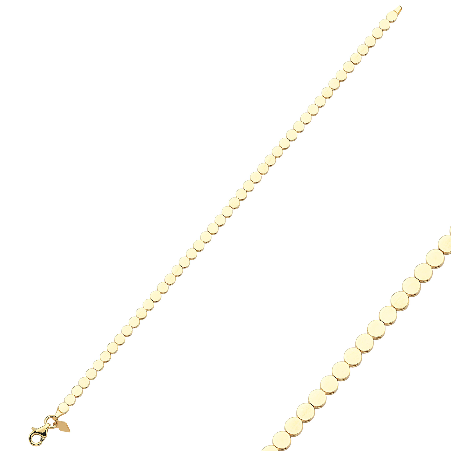 Altın Sade Yuvarlak Bileklik 14 Ayar Altın