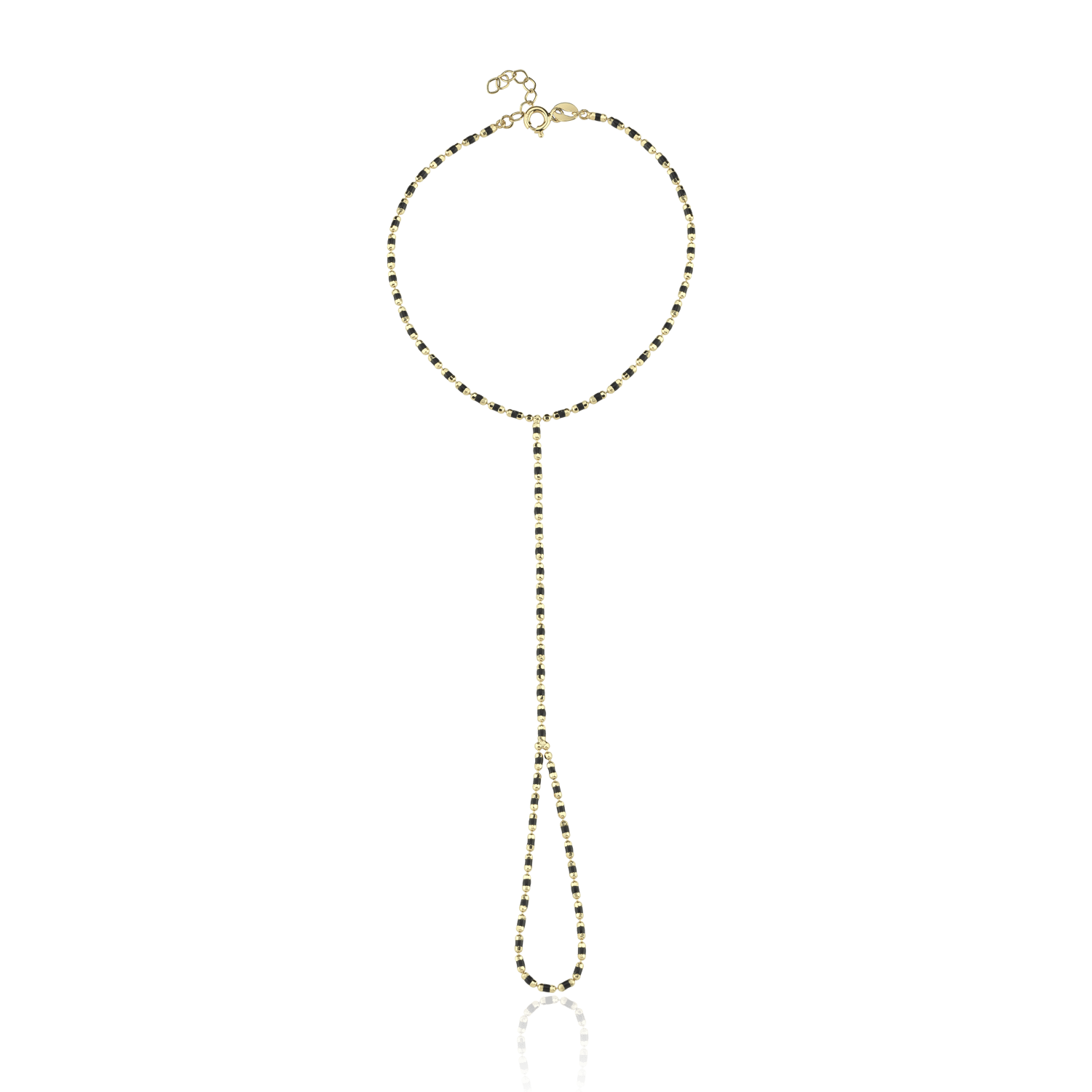 Altın Siyah Taşlı Şahmeran 14 Ayar Altın