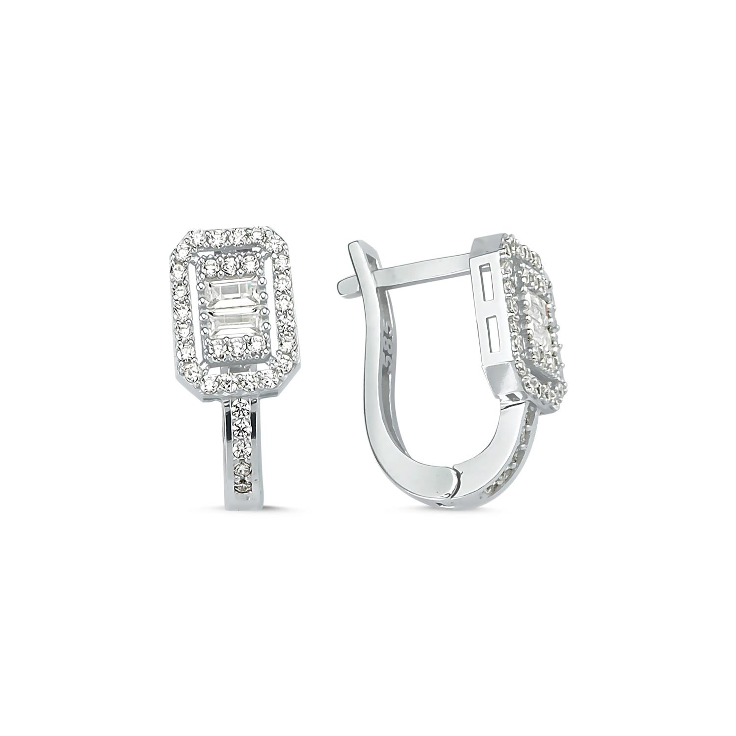 Altın Taşlı Küpe