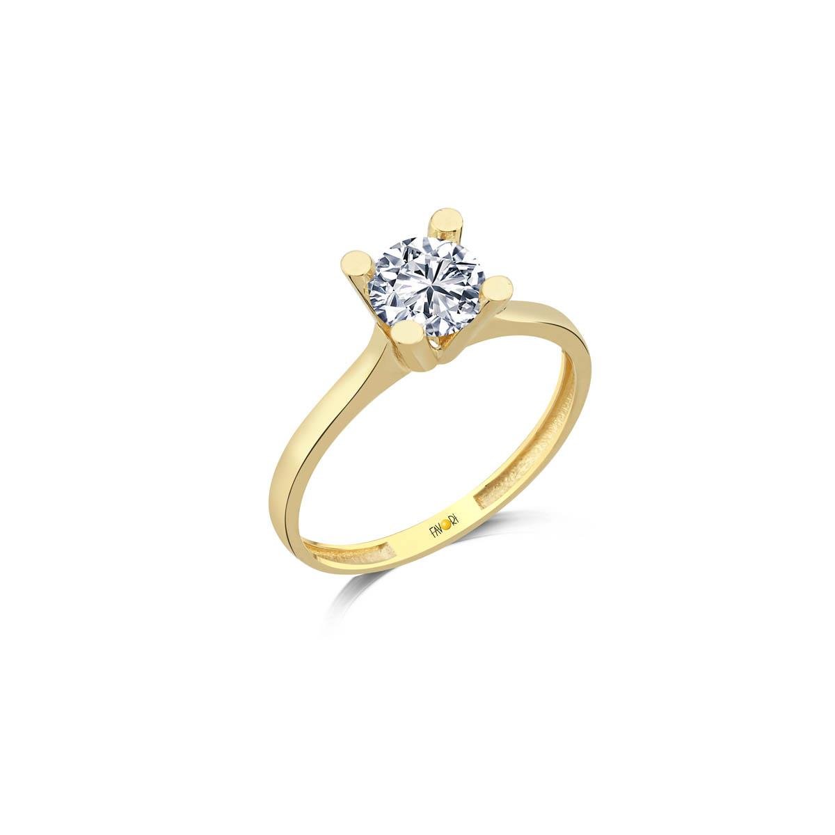 Altın Tektaş Yüzük