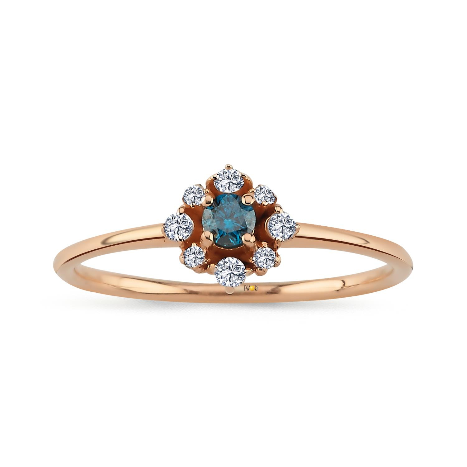 Mavi Pırlanta Yüzük