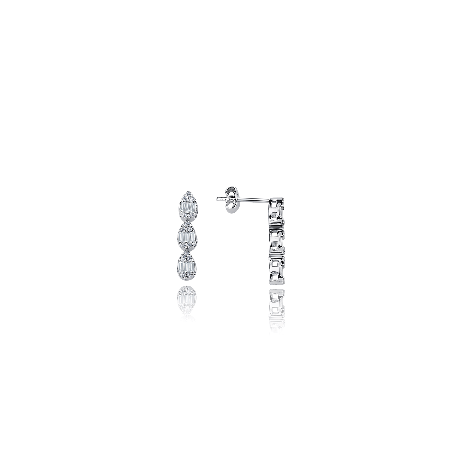 Pırlanta Baget Küpe 0.36 Ct