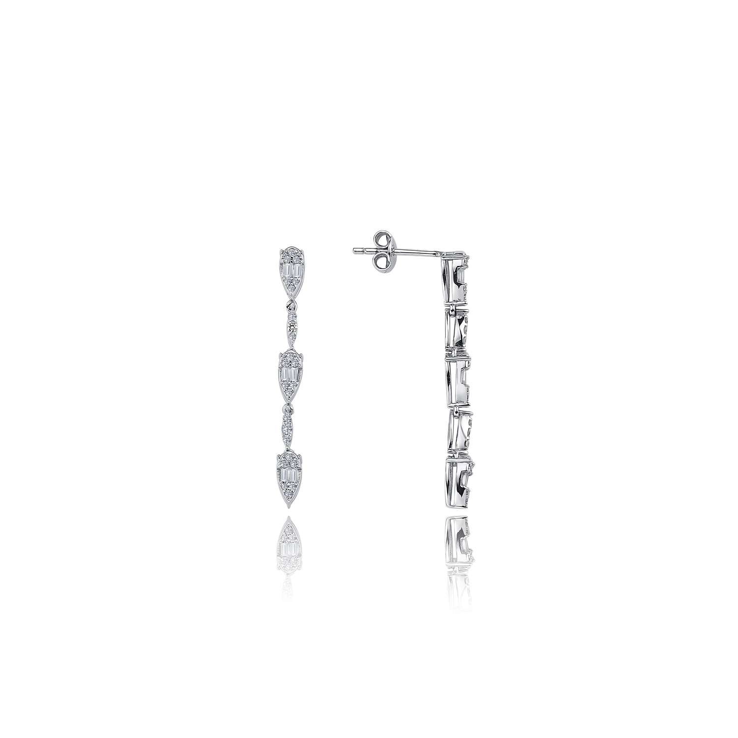 Pırlanta Baget Küpe 0.31 Ct
