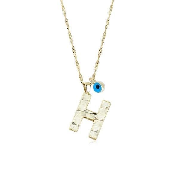 Altın H Harf Kolye