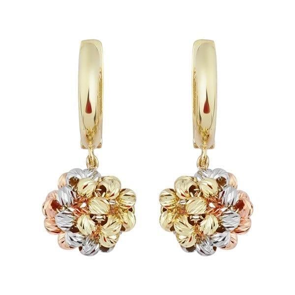 Altın Örme Top Küpe