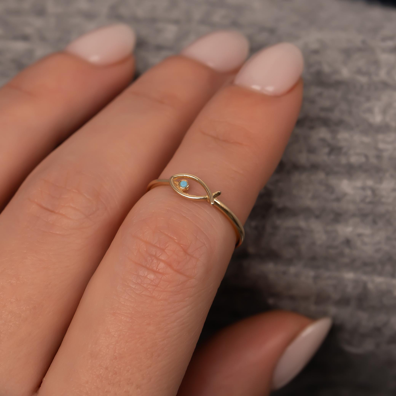 Balık Model 14 Ayar Altın Yüzük