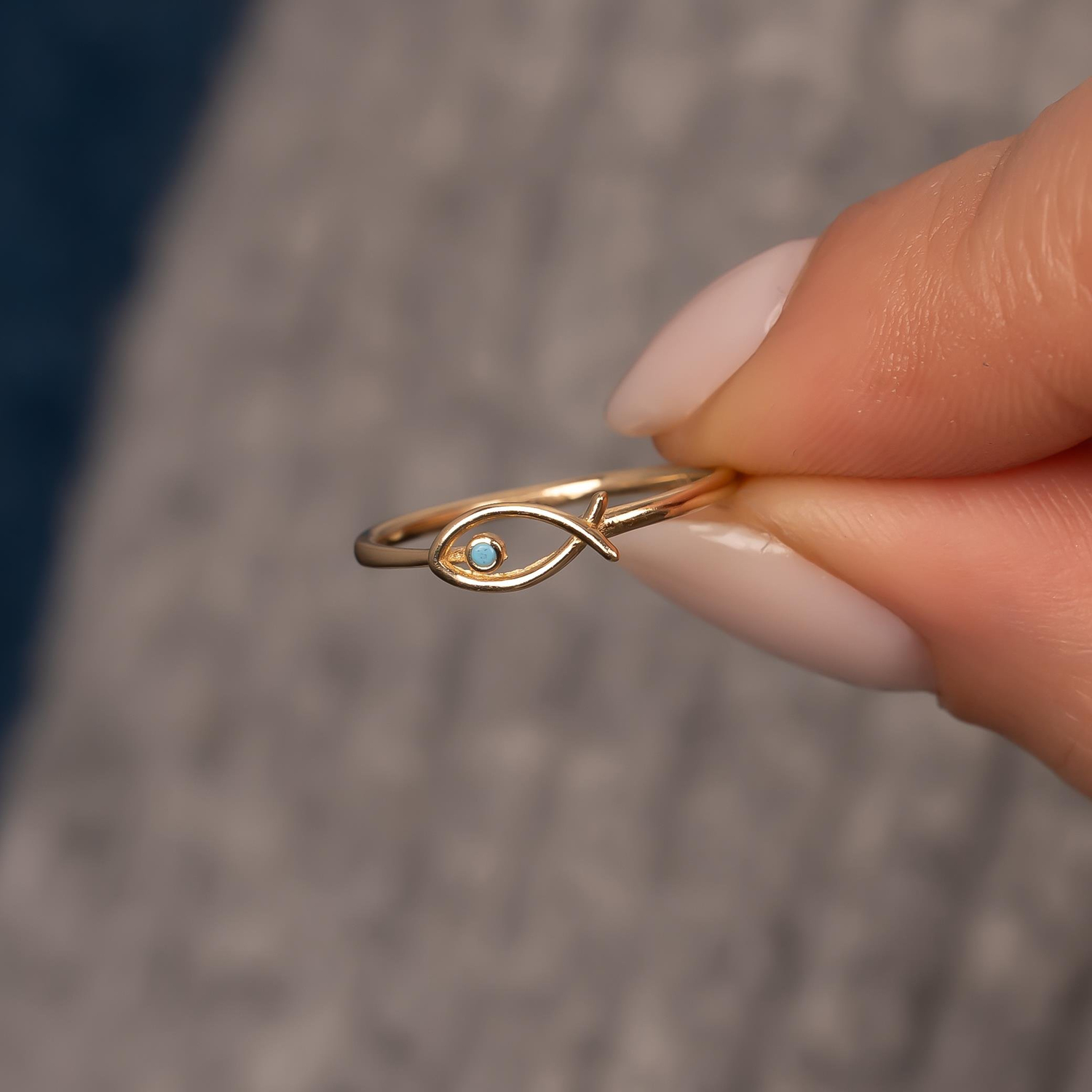 Balık Model 14 Ayar Altın Yüzük