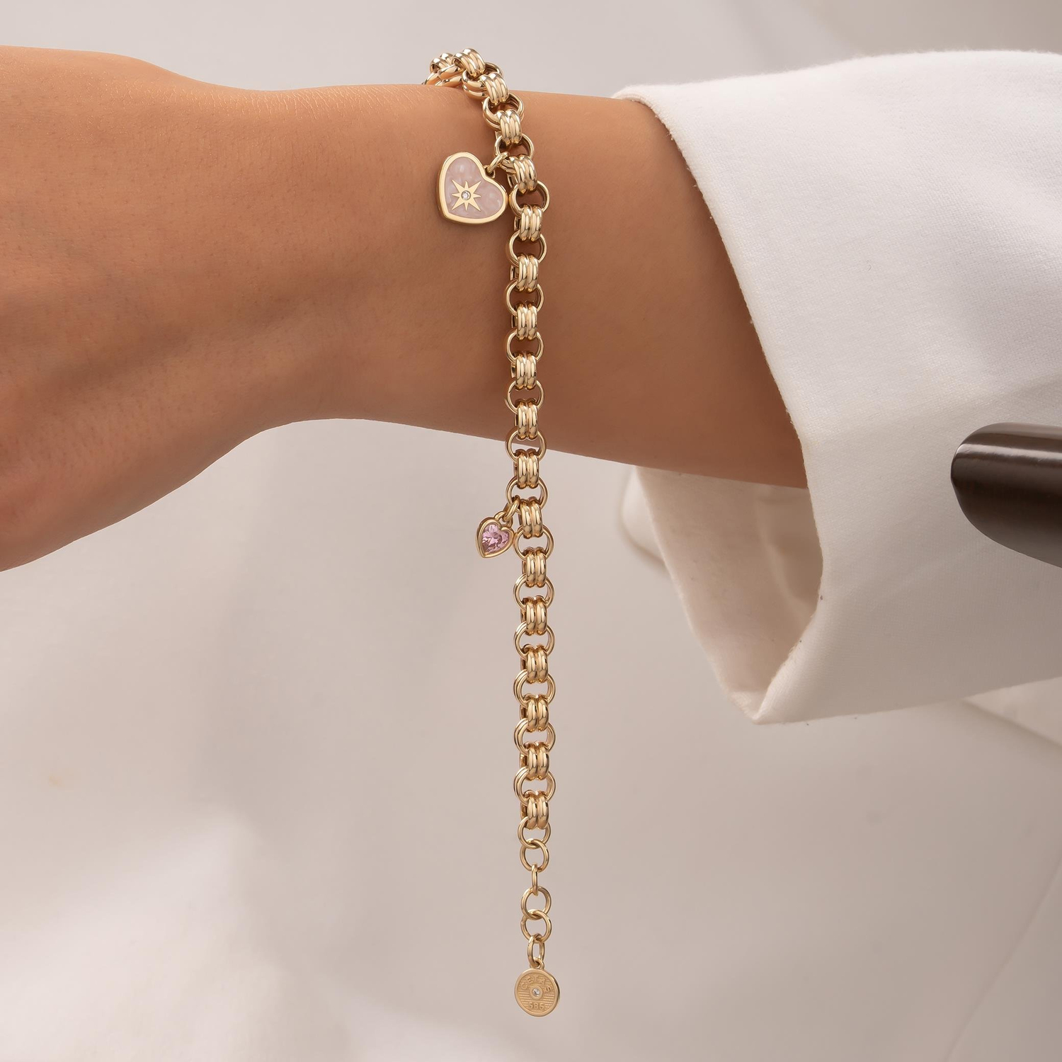 Cetaş Charmlı 14 Ayar Altın Bileklik