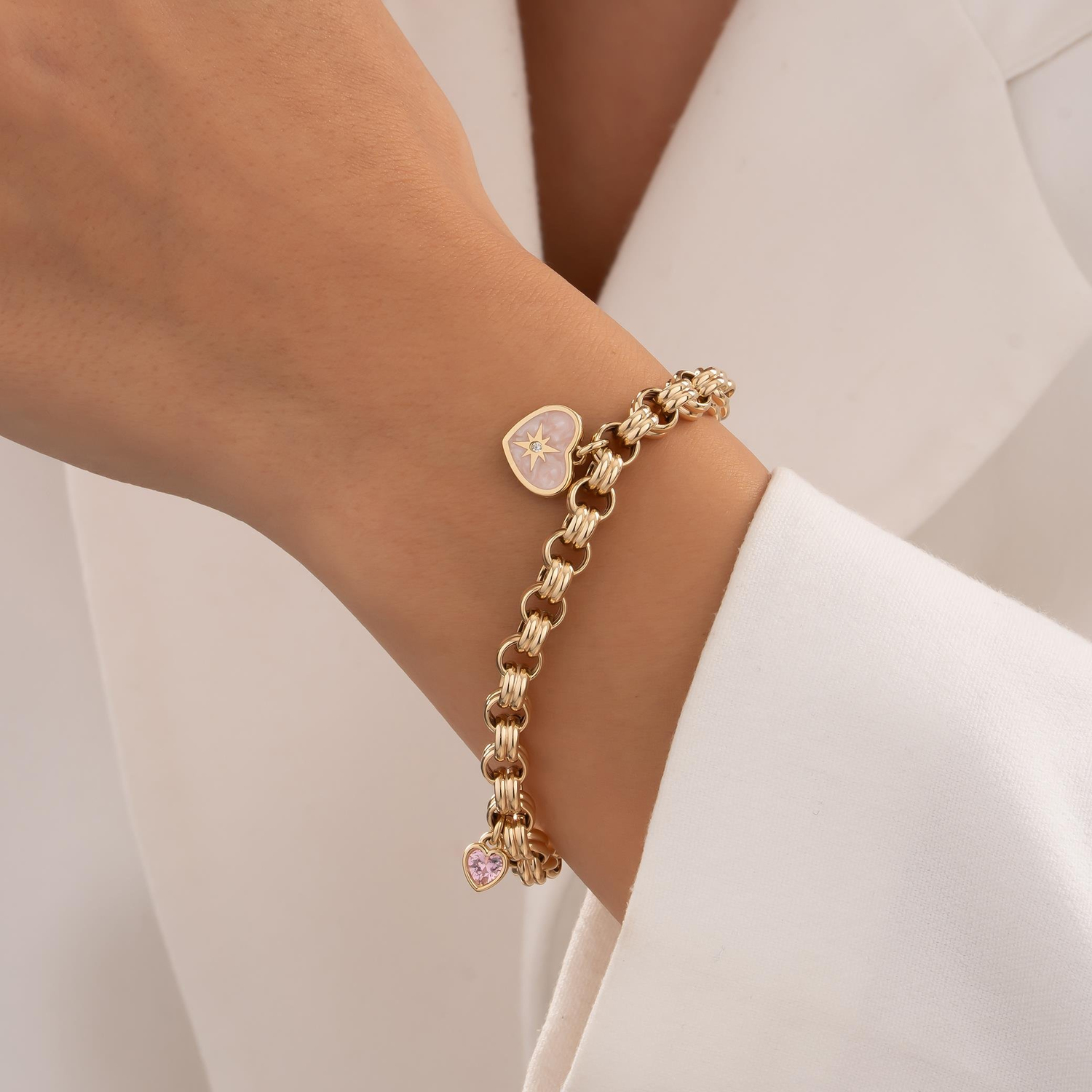 Cetaş Charmlı 14 Ayar Altın Bileklik