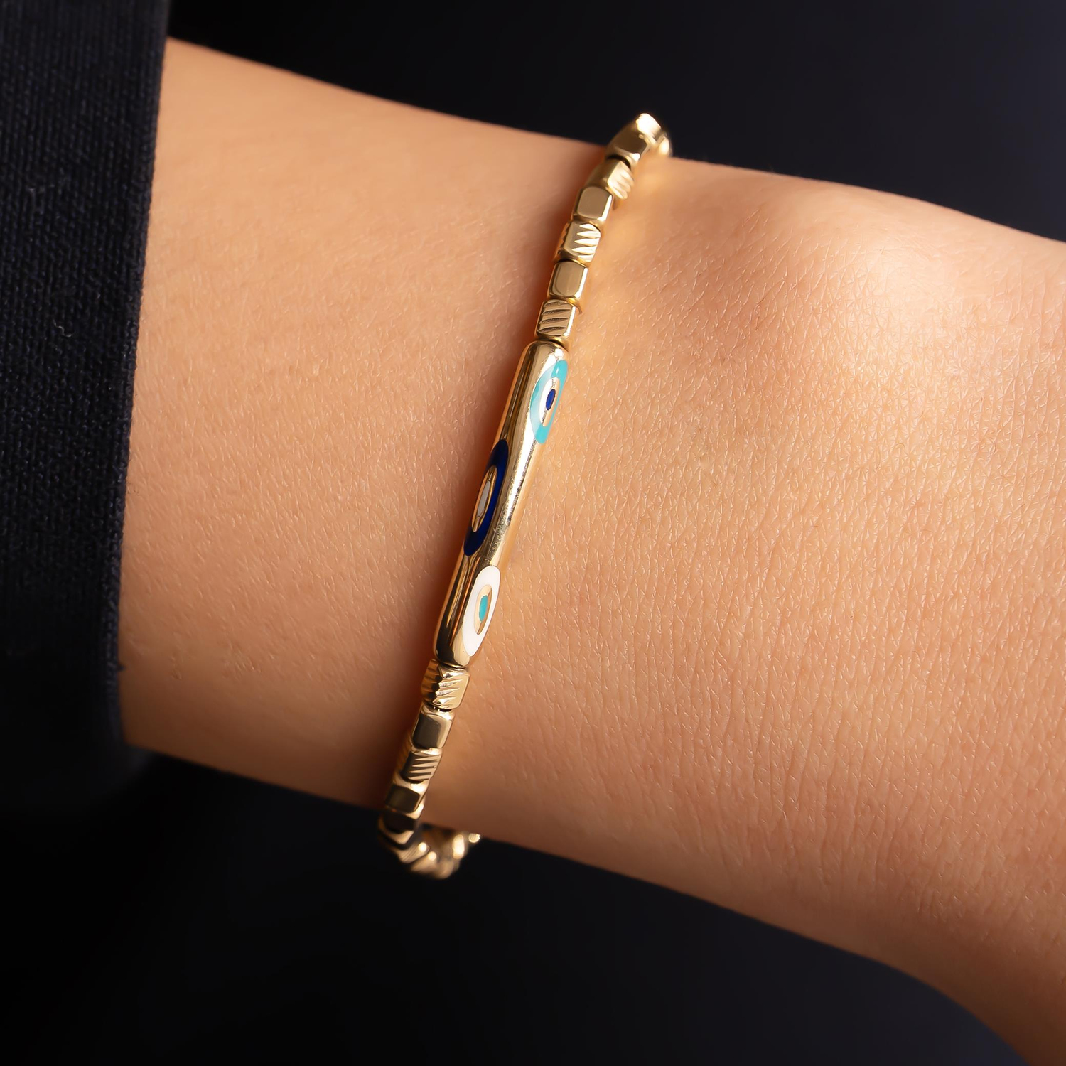 Cetaş Mineli Dorikalı 14 Ayar Altın Bileklik