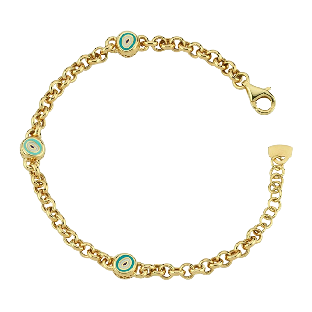 Cetaş Nazar Boncuklu 14 Ayar Altın Bileklik