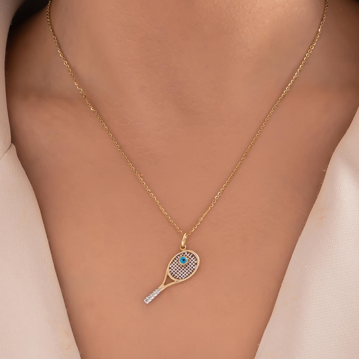 Cetaş Tenis Raketi 14 Ayar Altın Kolye