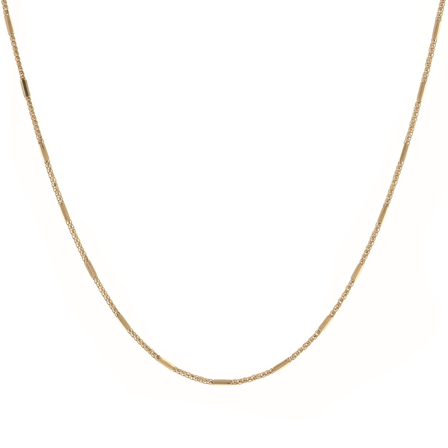 Çubuk Detaylı Altın Zincir 2 mm