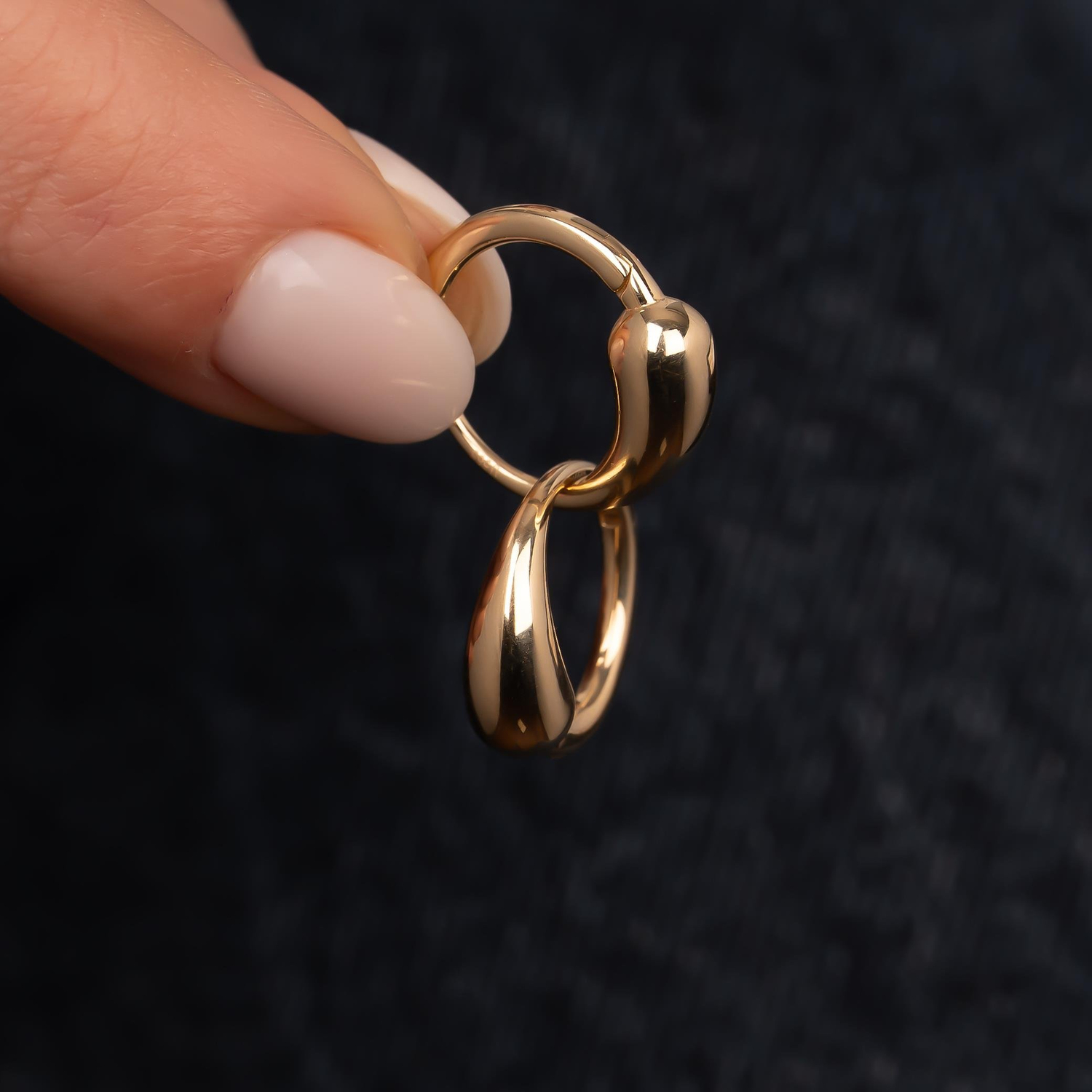 Damla Model 14 Ayar Küpe 1,5 cm