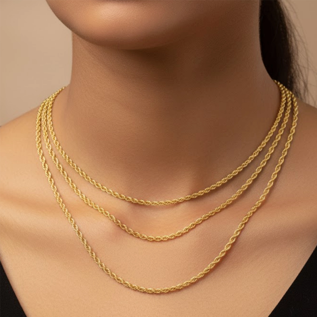 Halat Zincir 3,5 Mm 14 Ayar Altın