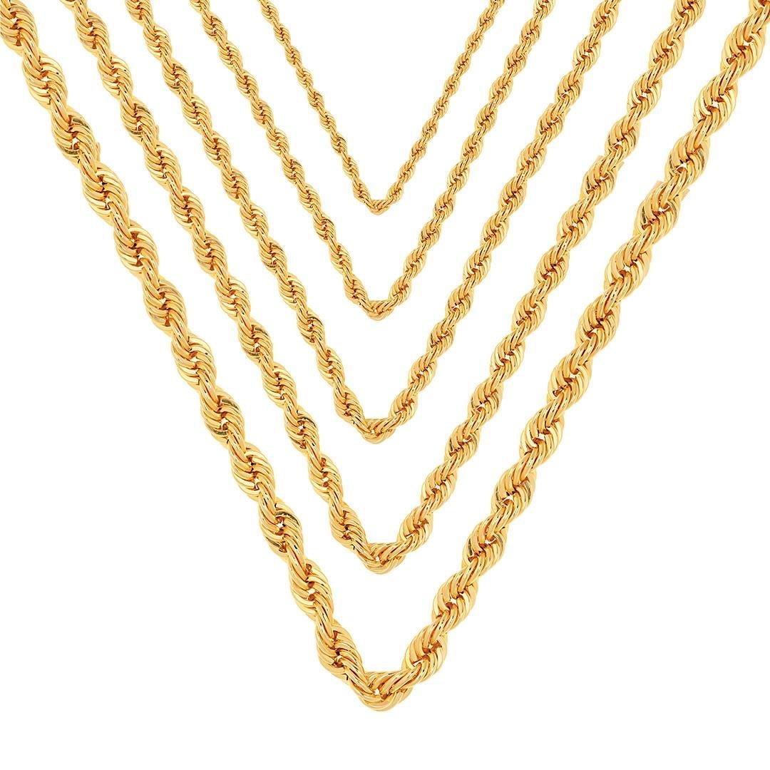 Halat Zincir 3,5 Mm 14 Ayar Altın