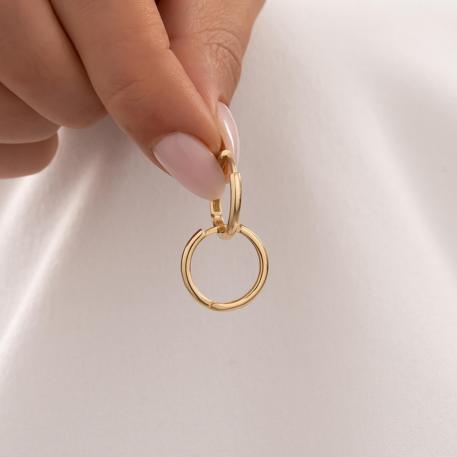 Halka 14 Ayar Altın Küpe