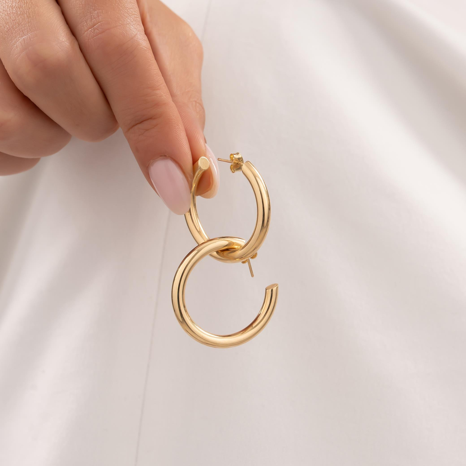 Halka Küpe 14 Ayar Altın