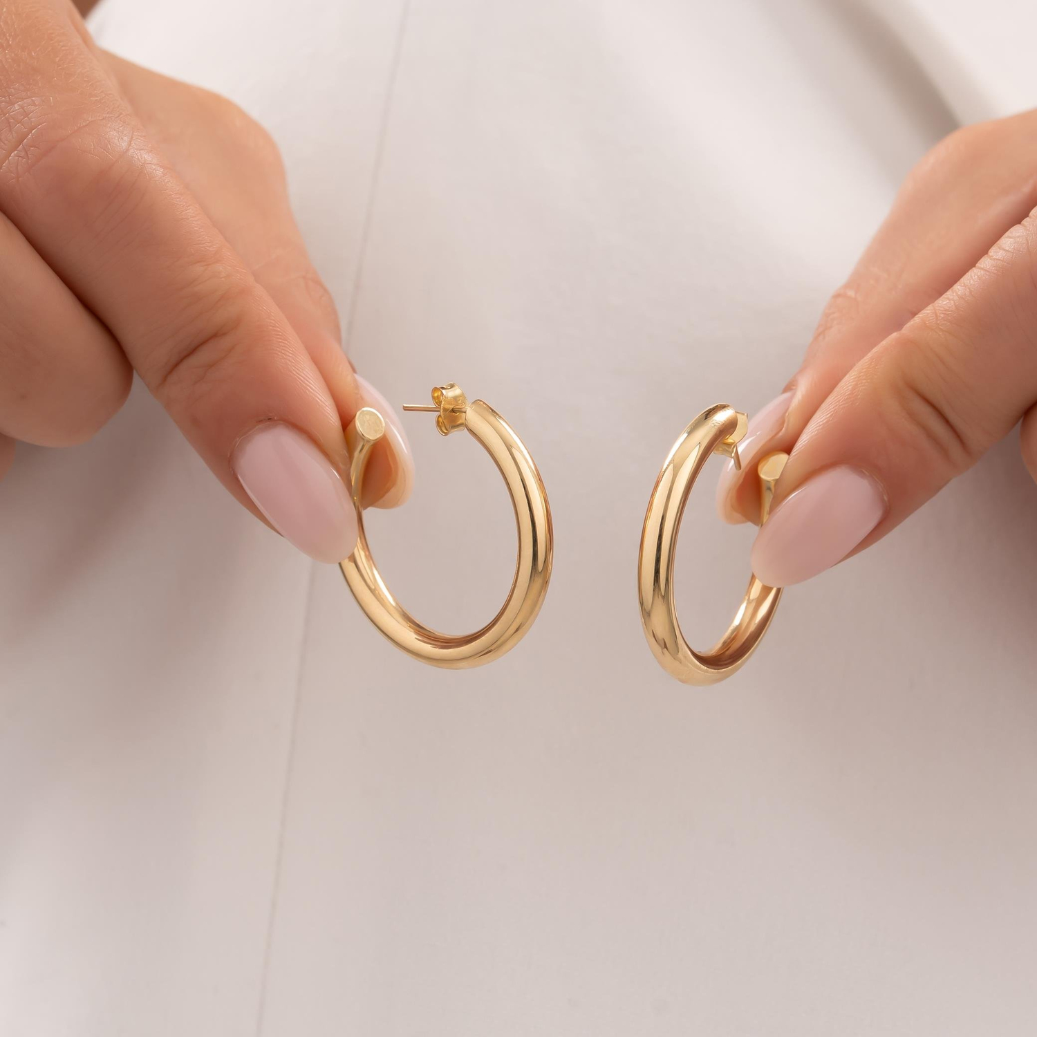 Halka Küpe 14 Ayar Altın