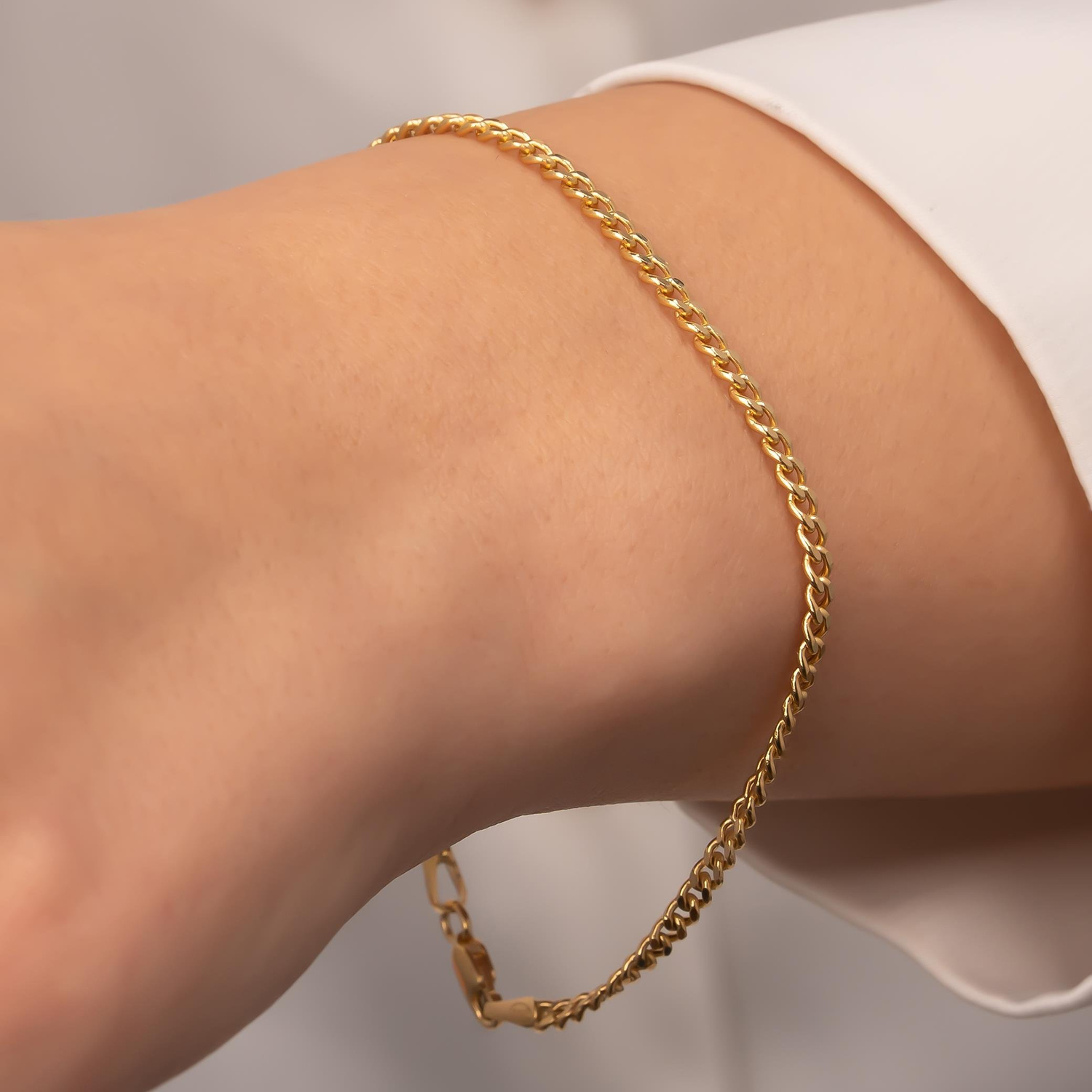 İnce Gurmet 14 Ayar Altın Bileklik