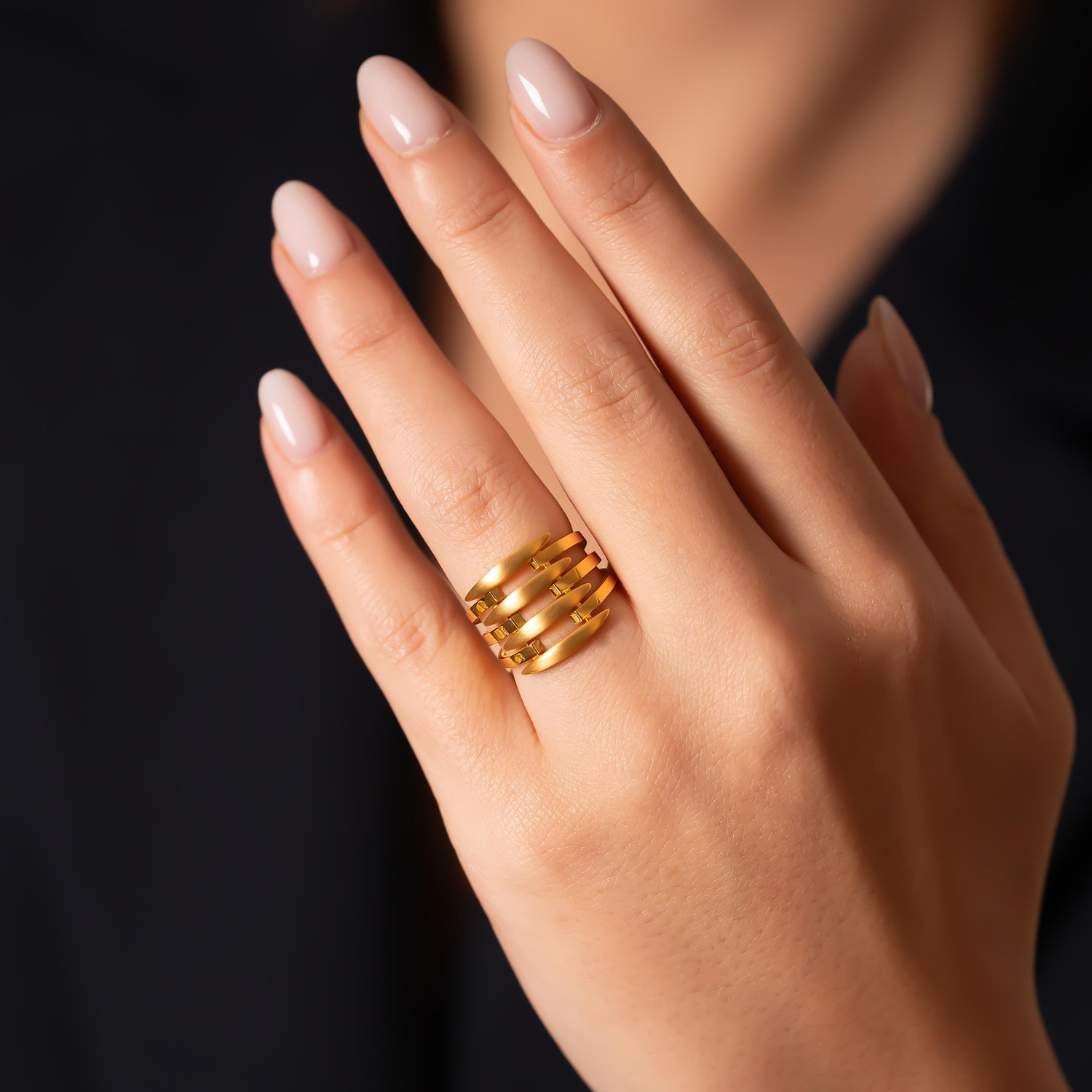 Kaburga Model  Yüzük 14 Ayar Altın