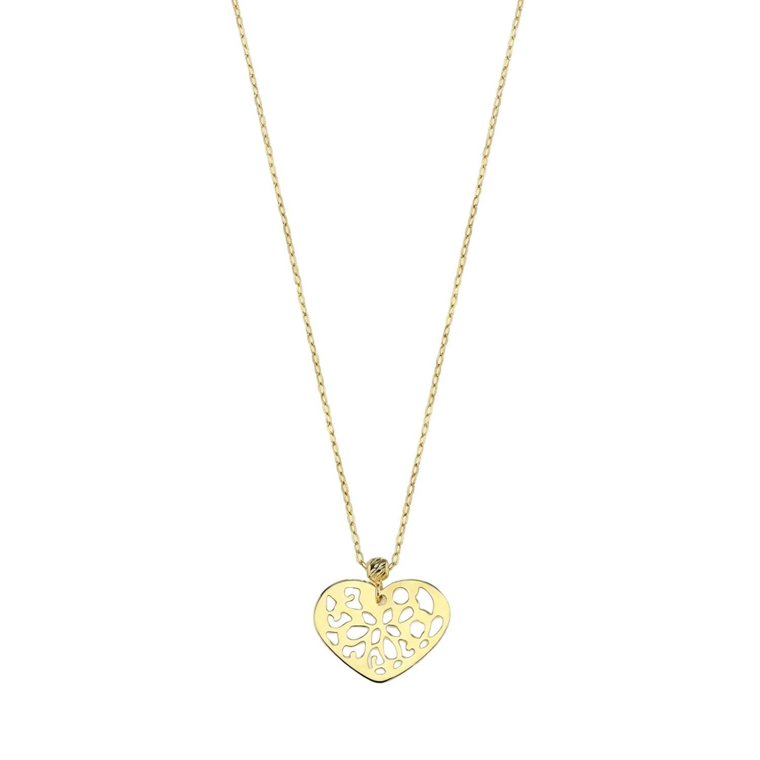 14 Ayar Altın Minimal Kalp Kolye