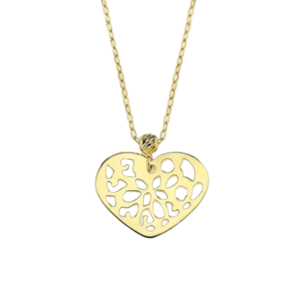 14 Ayar Altın Minimal Kalp Kolye