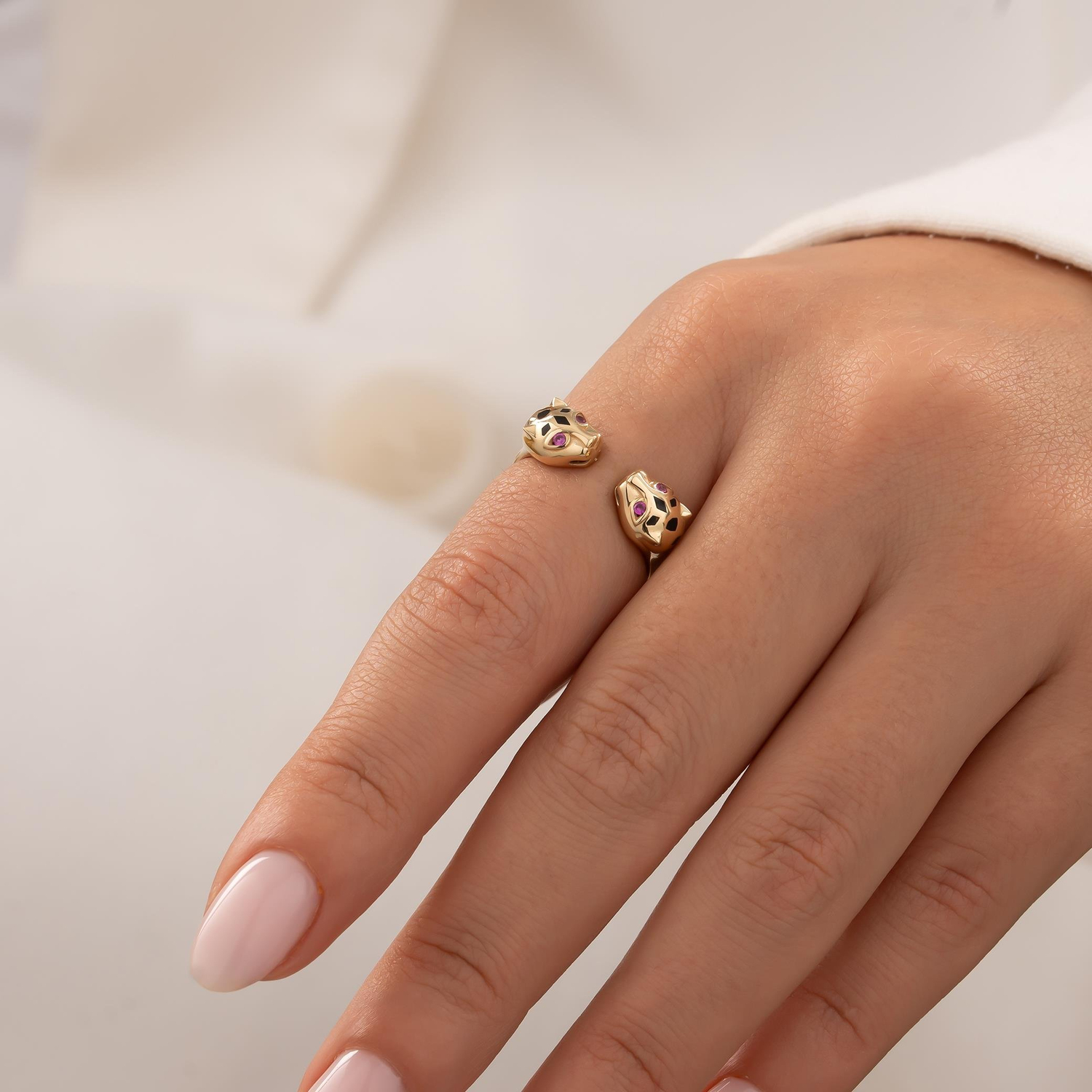 Panter Modeli 14 Ayar Altın Yüzük