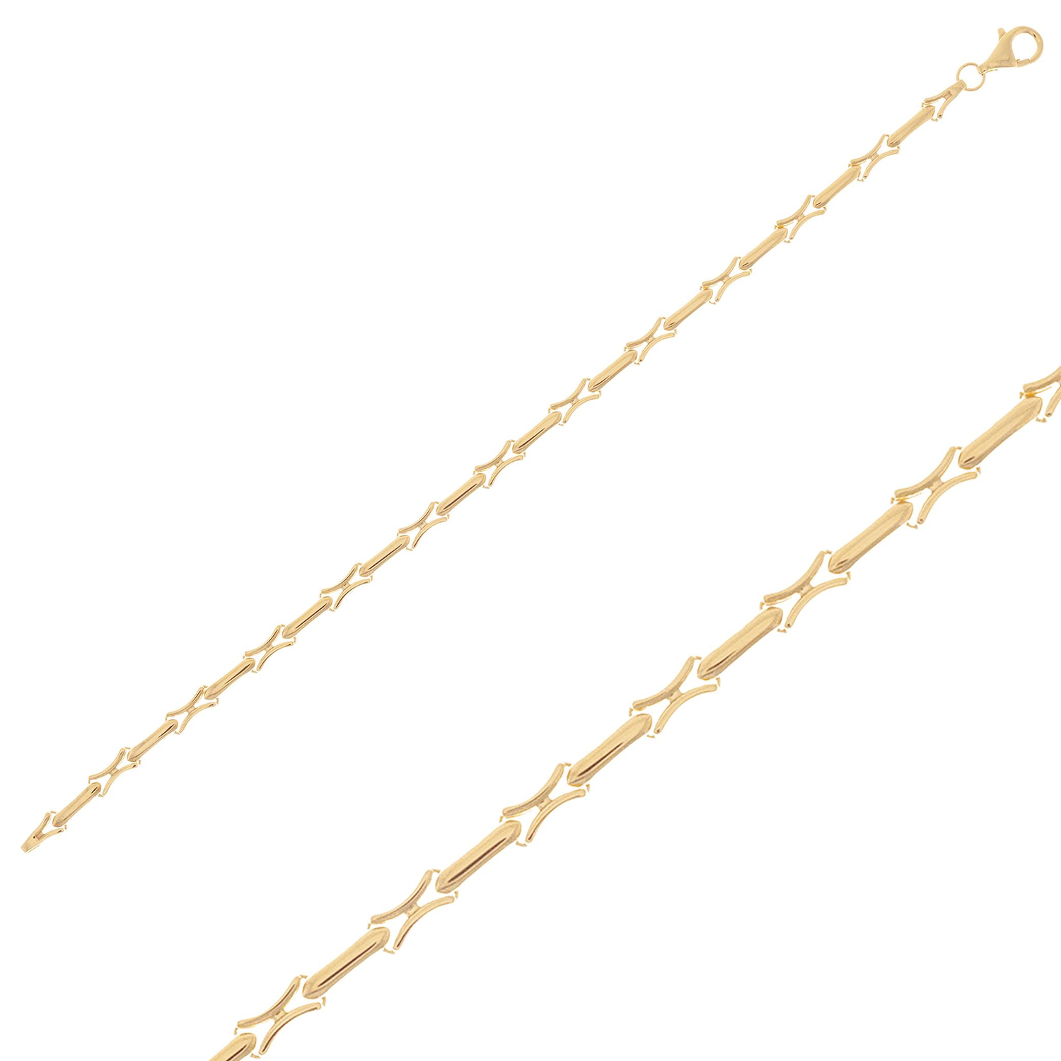 Kemik Model 14 Ayar Altın Bileklik