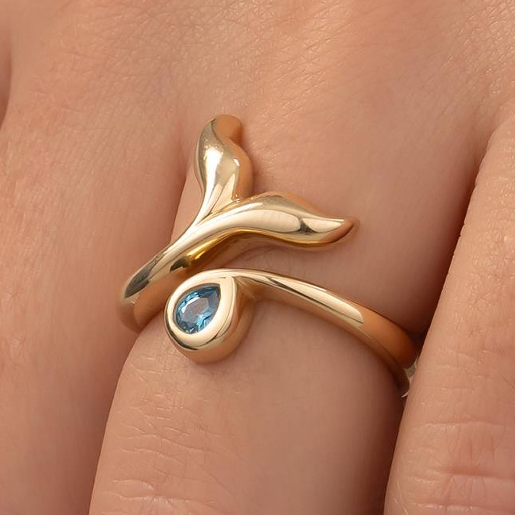 Cetaş Aqualis Yüzük 14 Ayar Altın