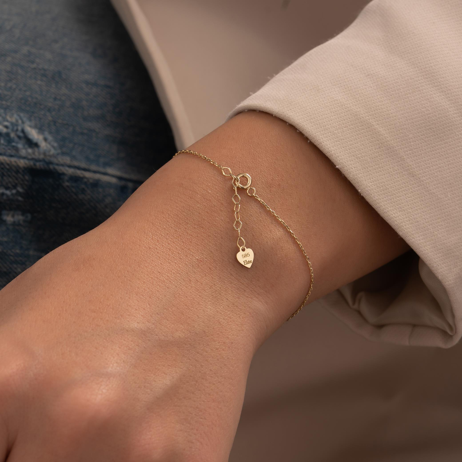 Minimal Taşlı 14 Ayar Altın Bileklik