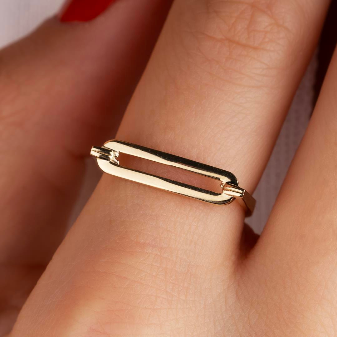 Modern Taşsız 14 Ayar Altın Yüzük