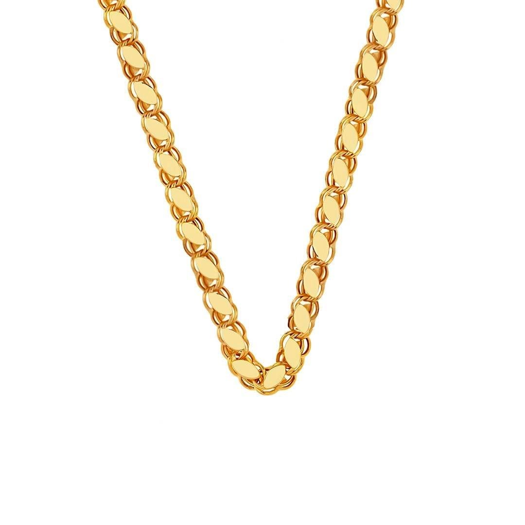 Pullu Zincir 4Mm 14 Ayar Altın