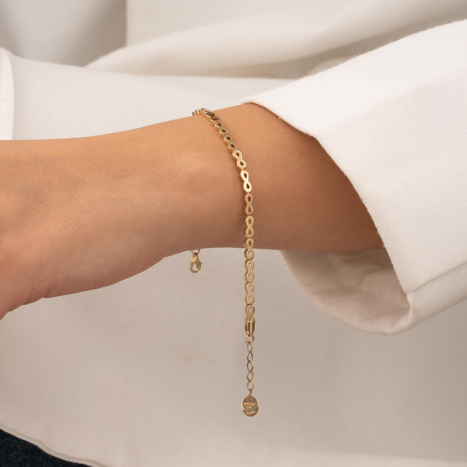 Sonsuzluk Motifli 14 Ayar Altın Bileklik