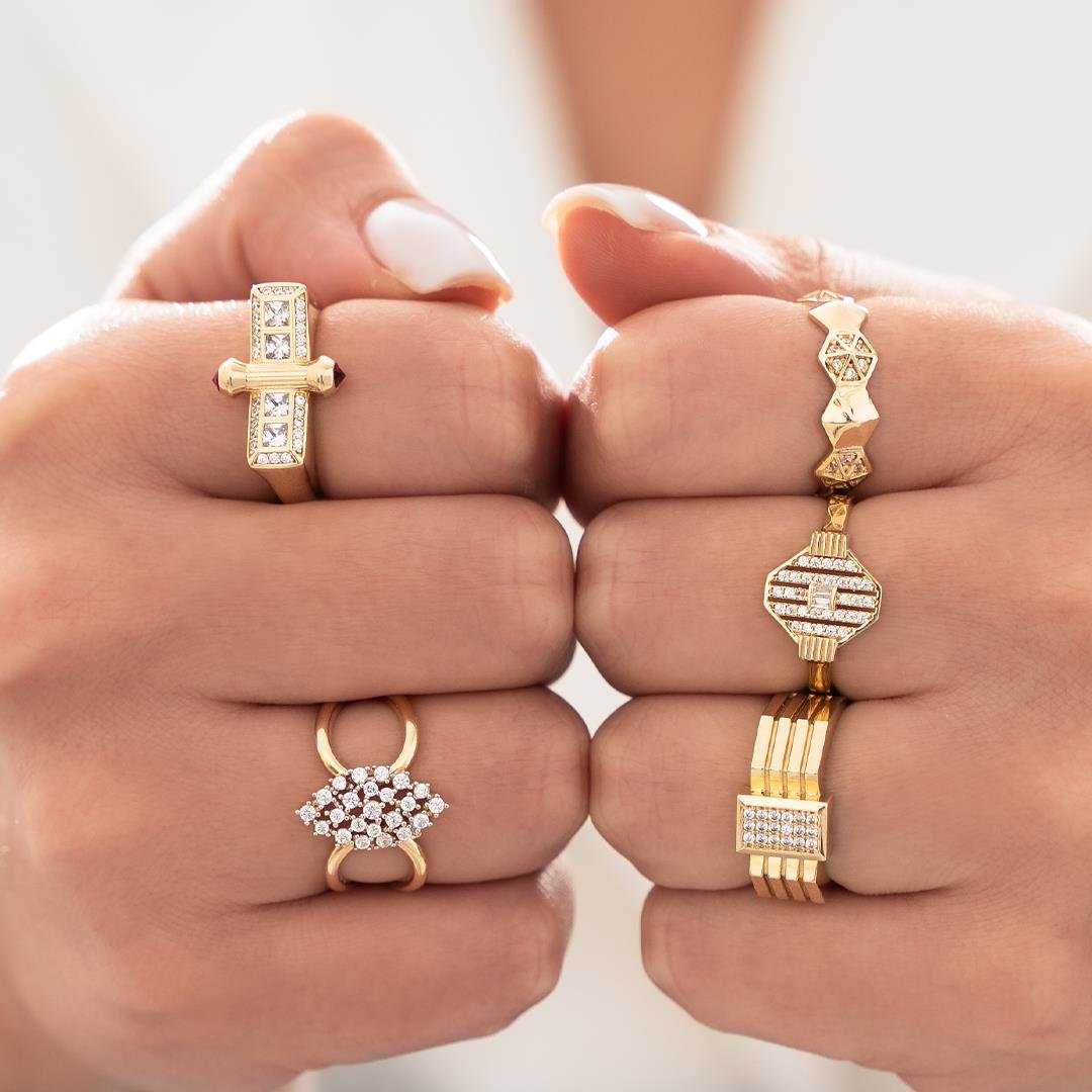 Tasarım Taşlı 14 Ayar Yüzük