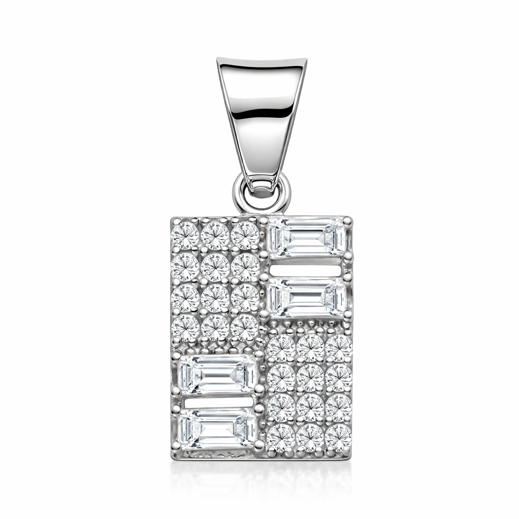 Taşlı Baget 14 Ayar Altın Kolye Ucu