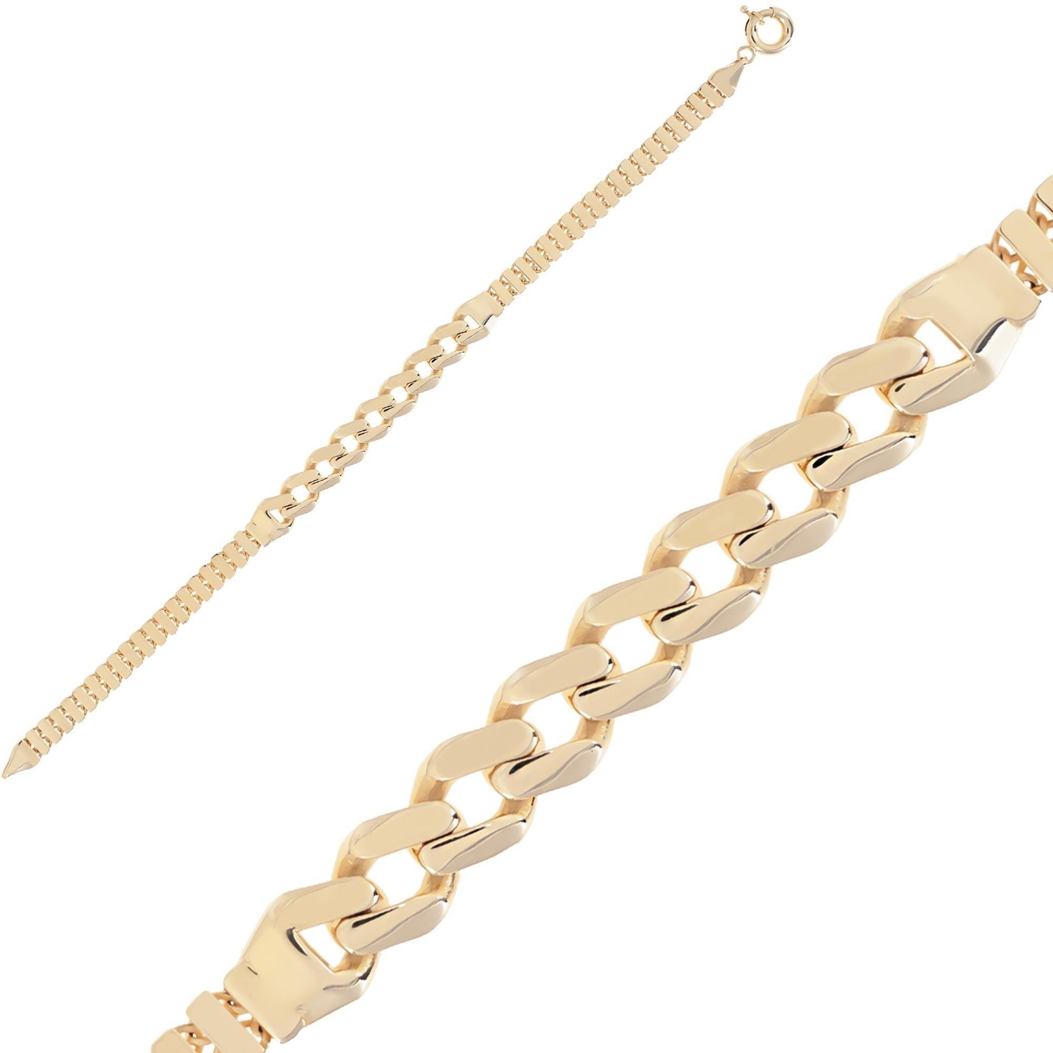 Taşsız Klasik 14 Ayar Altın Bileklik