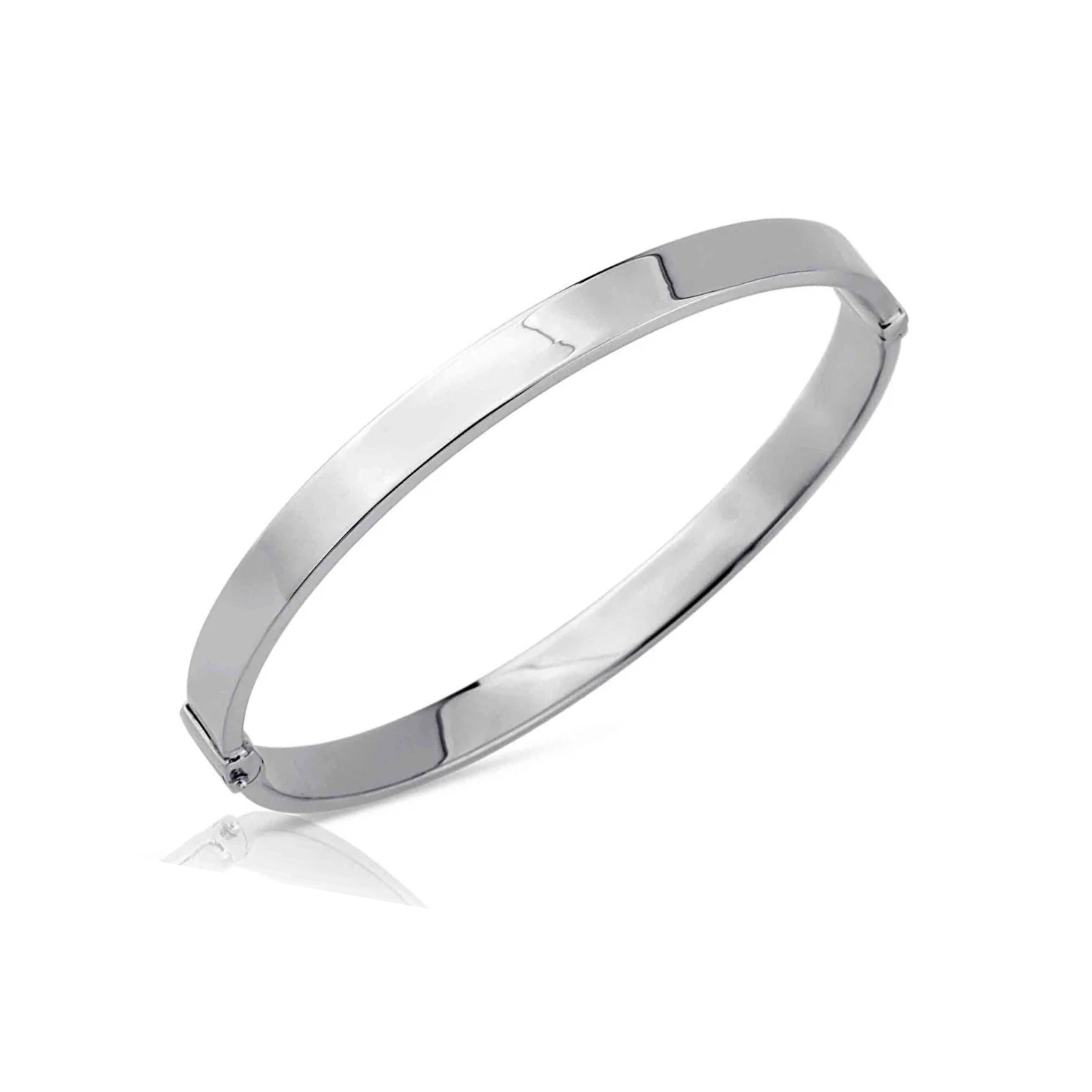 Taşsız Tasarım 14 Ayar Beyaz Altın Kelepçe