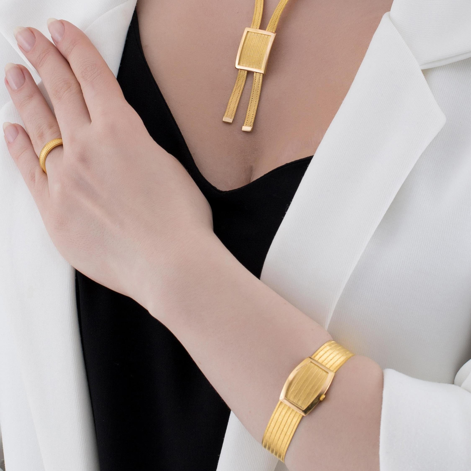 Trabzon Hasır Altın Bileklik Klasik Toka 7 Sıra 14 Ayar Altın